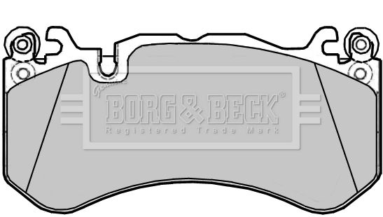 BORG & BECK stabdžių trinkelių rinkinys, diskinis stabdys BBP2385